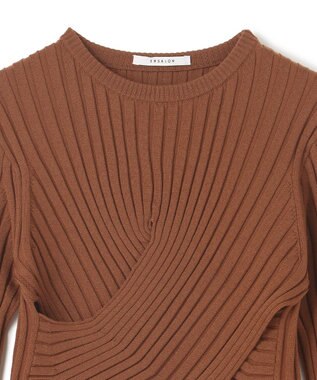 BEIGE， 【WEB限定】AMBRE / キャミ付きクロップドニット Camel