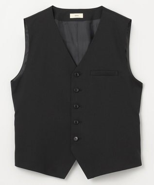 NAVE 【Nave・セットアップ可】ウールポリエステルツイルベスト ブラック系