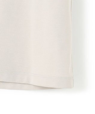 J.PRESS MEN シルクのような光沢感の上品Tシャツ【UVカット / 接触冷感 / 吸水速乾】【J.PRESS PREMIUM JERSEY】ポンチモックネック Tシャツ ライトグレー系