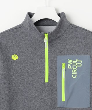 PW CIRCULUS 【MEN】 ハーフジップカットソー グレー系