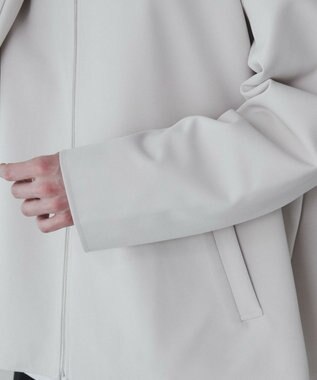 WEGO 【ユニセックス着用ITEM】トロミノーカラーブルゾン ライトベージュ