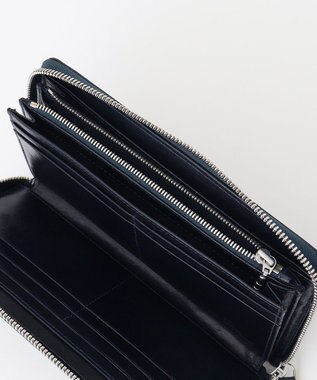 UNBILLION Otias バッファローレザーラウンドF長財布 ネイビー