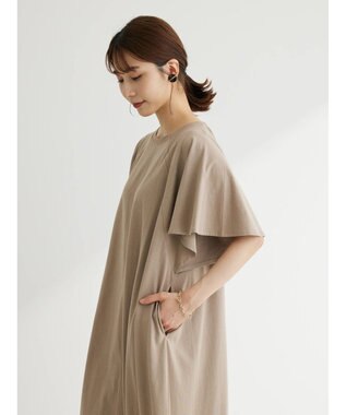 Green Parks ・ＳＵＧＡＲ　ＳＰＯＯＮ　カットアシメヘムワンピース Gray Beige