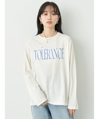 earth music&ecology ｔｏｌｅｒａｎｃｅ　ロゴロンＴＥＥ Off White