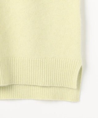 組曲 S フラッフィーファーＶネック ニット ライムイエロー系