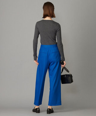 ICB 【洗える】 ウォッシャブルウールジャージー ワイドパンツ サファイア系