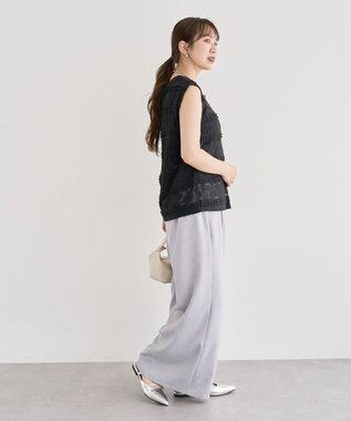 Green Parks ・ＳＵＧＡＲ　ＳＰＯＯＮ　フリルレースノースリーブ Black