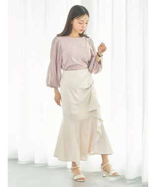 earth music&ecology マジョリカプリーツプルオーバー Pink Beige