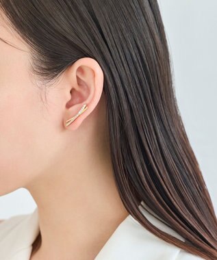 Phoebe 2wayクロッシングリュクスピアス&イヤリング(片耳) クリア