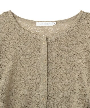AMERICAN HOLIC レース5分袖カーディガン Beige