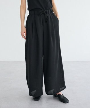CRAFT STANDARD BOUTIQUE リネンライクワイドイージーパンツ Black