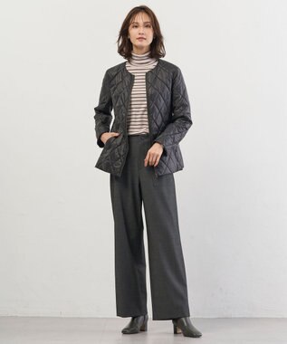 J.PRESS LADIES L 【人気のため新色追加】PRINCE タートルネック ニット トップベージュ×ダークブラウン系