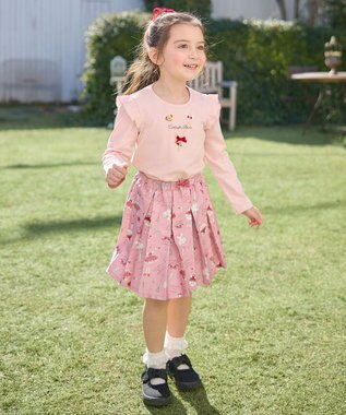 ANY KIDS 【カードキャプターさくら×any FAM】総柄 スカート ピンク