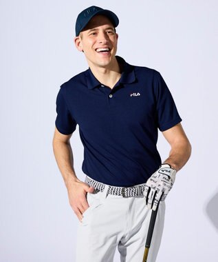 FILA GOLF／marie claire 【FILA GOLF】ワンポイントロゴ半袖ポロシャツ ネイビー
