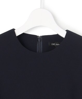 23区 S 【APPLAUDIR】クリアジョーゼットコンビ ドレス ネイビー系