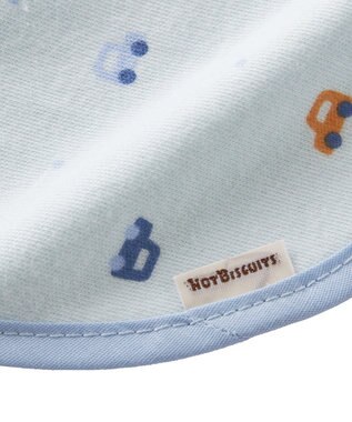 MIKI HOUSE HOT BISCUITS 総柄 スタイ はっ水 ブルー