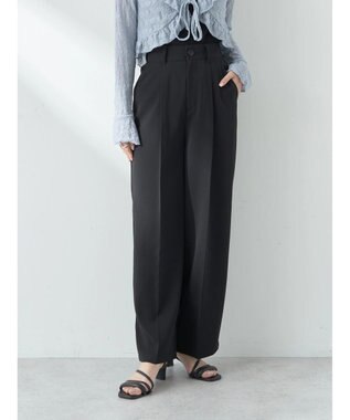 earth music&ecology タックストレートパンツ