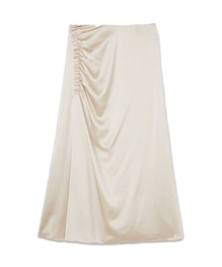 JOSEPH シルクサテンルーシング　スカート Quail