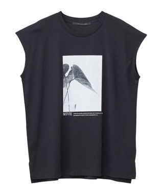 YECCA VECCA フォトプリントノースリーブTee Off White