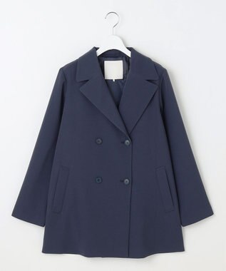自由区 【洗える】エアフロートレンチ コート ネイビー