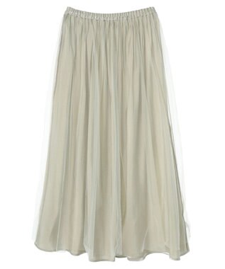 Green Parks ２ｗａｙ　リバーシブルシャイニーチュールスカート Ivory