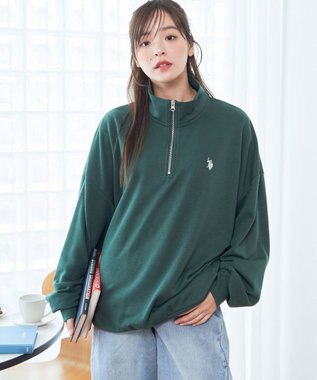 WEGO 【ユニセックス着用ITEM】別注　U.S POLO ASSN.　ハーフZIPPO ダークグリーン