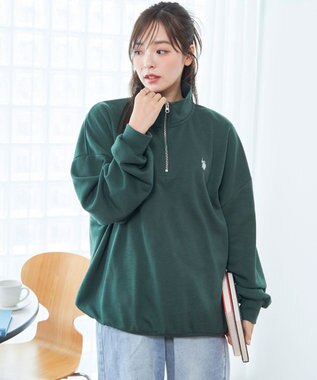 WEGO 【ユニセックス着用ITEM】別注　U.S POLO ASSN.　ハーフZIPPO ダークグリーン