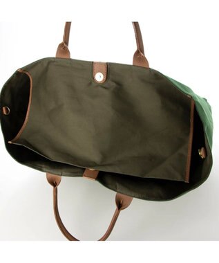 UNBILLION perche パラフィンキャンバス2wayボストントート グリーンブラウン