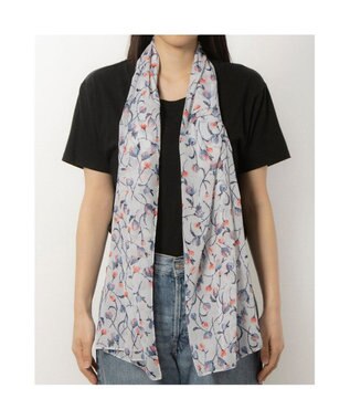 UNBILLION カシュネ cache nez / 花柄シフォンスカーフ ホワイト