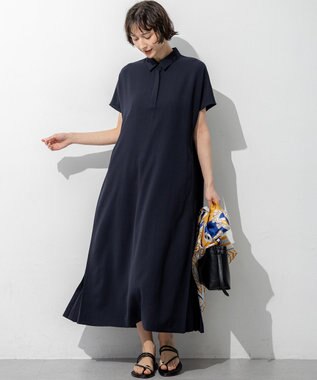 23区 【先行予約】ドライ2WAYツイル ワンピース ネイビー系