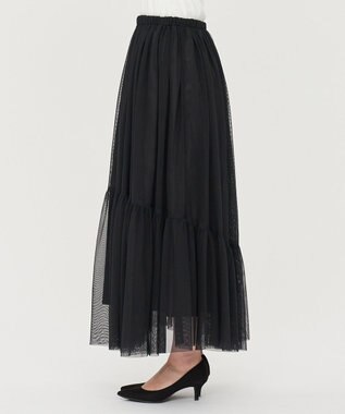 uncrave 【洗濯機洗い可】カクテルチュール スカート（uncrave STANDARD） ブラック
