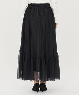 uncrave 【洗濯機洗い可】カクテルチュール スカート（uncrave STANDARD） ブラック