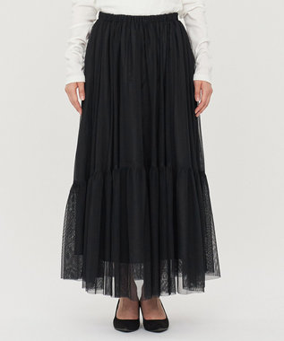 uncrave 【洗濯機洗い可】カクテルチュール スカート（uncrave STANDARD） ブラック