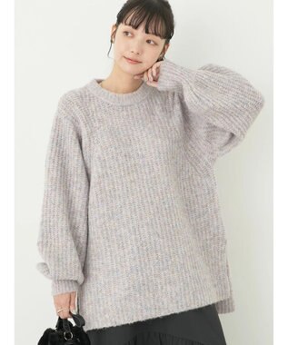 earth music&ecology フワフワＭＩＸヤーンチュニック