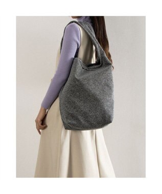 UNBILLION カシュカシュ cachecache / ラメワンポイント刺繍トート シルバー