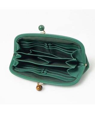 UNBILLION ペルケ perche / ジェムストーンがま口長財布 ライトグリーン