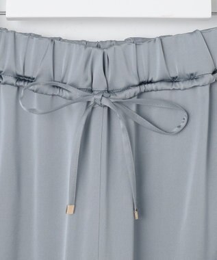 自由区 【Exclusive】シャイニーサテンドロスト パンツ チャコール