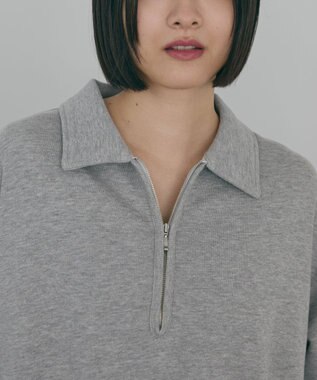 AMERICAN HOLIC 【選べる丈】ハーフZIPワンピース Light Gray Mixture