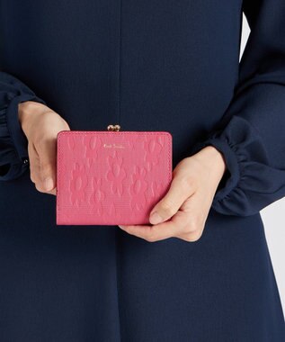 Paul Smith デイジーレザー がま口財布 ピンク