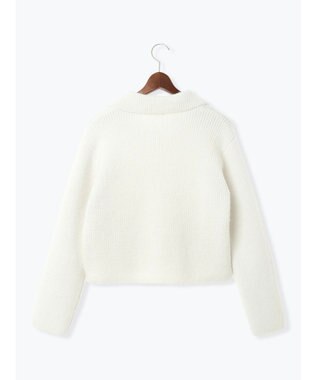Te chichi フラットカラーメタル釦ニットジャケット《2025winter catalog item》 オフホワイト