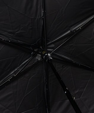 AURORA Blao（ブラオ）小花柄プリントプチ折り晴雨兼用傘（トップフラット折傘）日傘 ネイビー