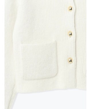 Te chichi フラットカラーメタル釦ニットジャケット《2025winter catalog item》 オフホワイト