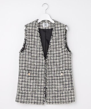 J.PRESS LADIES L ファニーツイード ジレ ベージュ系