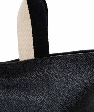 TOPKAPI 【Breath TOPKAPI】SCOTCH GRAIN スコッチグレイン プレーン 2トーンテープ ロングハンドル トートバッグ L ブラック