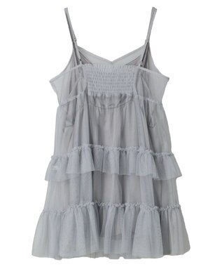 earth music&ecology チュールミニキャミワンピース Gray