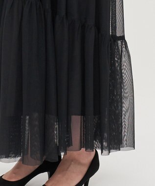 uncrave 【洗濯機洗い可】カクテルチュール スカート（uncrave STANDARD） ブラック