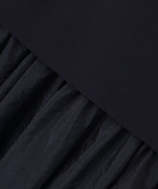 23区 S 【APPLAUDIR】クリアジョーゼットコンビ ドレス ネイビー系