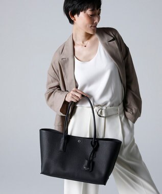 TOPKAPI 【雑誌掲載】【Breath TOPKAPI】ELAN エラン シュリンクレザー 2way トートバッグ ブラック