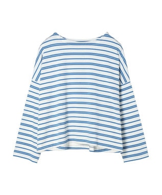 AMERICAN HOLIC ボートネックボーダープルオーバー Blue