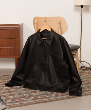 WEGO PUダブルZIPブルゾン ブラック